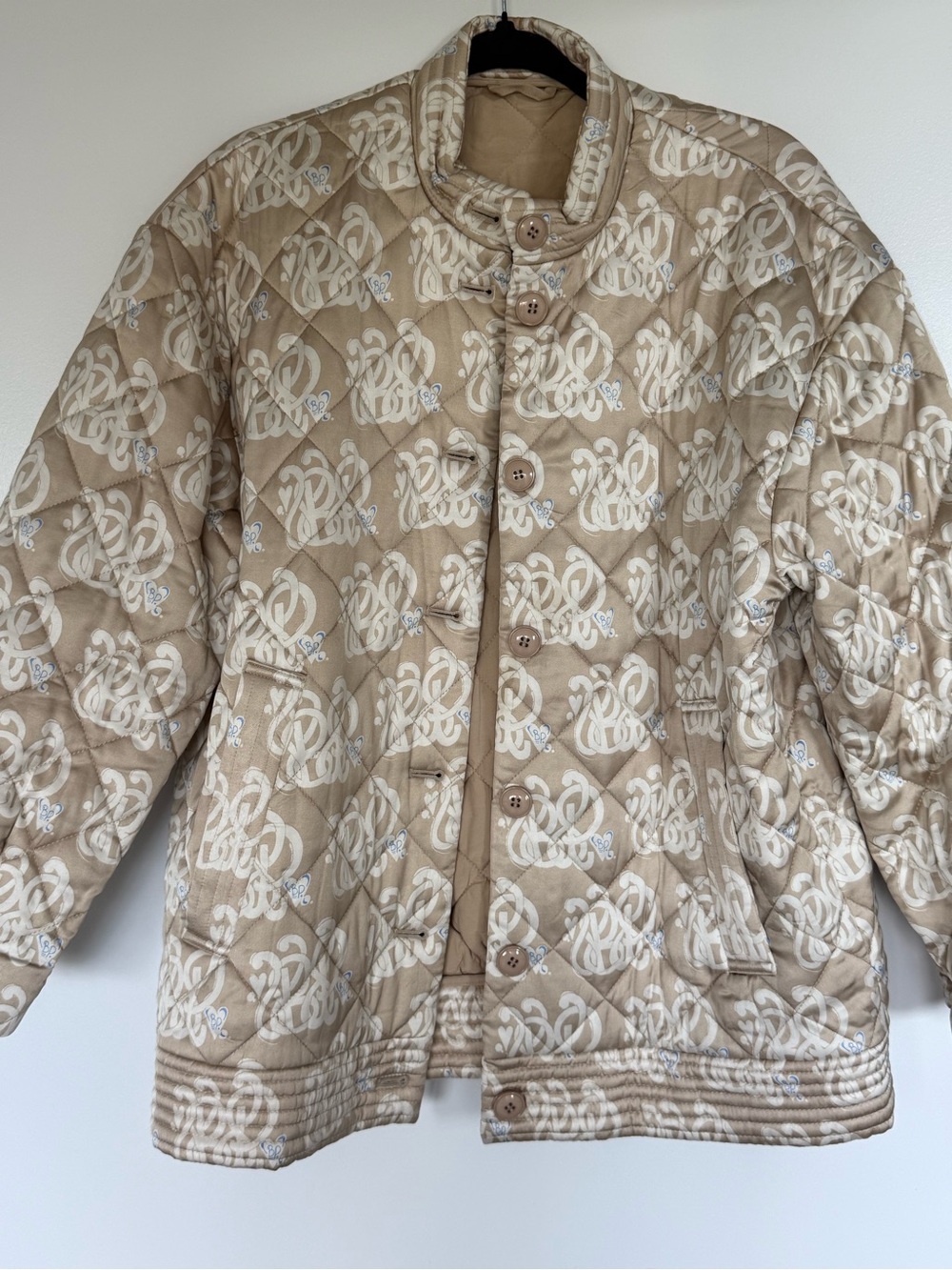 Baum und Pferdgarten Quilted Jacket in light beige, size 34 (Small), like new
